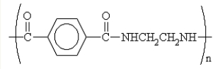 What are the formulas of the monomers used to produce the nylon polymer shown below?   A)  NH<sub>2</sub>CH<sub>2</sub>CH<sub>2</sub>NH<sub>2</sub> and (COCl) -C<sub>6</sub>H<sub>4</sub>-(COCl)  (substituents are para)  B)  NH<sub>2</sub>CH<sub>2</sub>CH<sub>2</sub>Cl and (COCl) -C<sub>6</sub>H<sub>4</sub>-(COOH)  C)  HOOC-CH<sub>2</sub>CH<sub>2</sub>-COOH and NH<sub>2</sub>-C<sub>6</sub>H<sub>4</sub>-NH<sub>2</sub> (substituents are para)  D)  ClCH<sub>2</sub>CH<sub>2</sub>Cl and (COOH) -C<sub>6</sub>H<sub>4</sub>-(COOH)  (substituents are para)  E)  ClCH<sub>2</sub>CH<sub>2</sub>Cl and NH<sub>2</sub>-C<sub>6</sub>H<sub>4</sub>-NH<sub>2</sub> (substituents are para) 