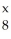 In the symbol below,x = ________.   O A) 17 B) 8 C) 6 D) 7 E) not enough information to determine