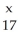 In the symbol below,x = ________.   Cl A) 17 B) 34 C) 16 D) 36 E) not enough information to determine