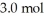 What is the maximum number of moles of SO<sub>3 </sub>that can be produced by the reaction of 2.0 mol of S with   of O<sub>2</sub>? A) 2/3 B) 1.0 C) 5.0 D) 3.0 E) 2.0