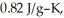 A sample of calcium carbonate [CaCO<sub>3</sub> (s) ] absorbs   of heat,upon which the temperature of the sample increases from   to   If the specific heat of calcium carbonate is   what is the mass (in grams) of the sample? A) 7.6 g B) 5.1 g C) -7.6 g D) 0.13 g E) 5.3 g