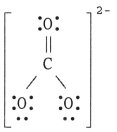 The Lewis structure of the CO<sub>3</sub><sup>2-</sup> ion is ________. A)    B)    C)    D)    E)   