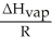 -   is the slope of a plot of the natural log of the vapor pressure of a substance versus ________. A) -1/T B) -T C) 1/T D) T E) 2T