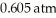 Based on the figure above,the boiling point of diethyl ether under an external pressure of   is ________ °C. A) 40 B) 10 C) 30 D) 20 E) 0