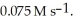 The rate constant for a particular zero-order reaction is   If the initial concentration of reactant is   it takes ________ s for the concentration to decrease to   A) 5.8 B) -5.8 C) -0.047 D) 7.2 E) 0.040