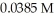The   of hypochlorous acid (HClO) is 3.0 ×   at 25.0 °C.Calculate the pH of a   hypochlorous acid solution. A) 3.05 B) 9.53 C) 4.47 D) 6.52 E) -3.05