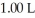 Calculate the pH of a solution prepared by dissolving   of benzoic acid and   of sodium benzoate in water sufficient to yield   of solution.The K<sub>a</sub> of benzoic acid is   A) 2.516 B) 3.892 C) 4.502 D) 10.158 E) 4.195