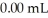 A 25.0 mL sample of 0.723 M HCl   is titrated with a   KOH solution.The     concentration after the addition of   of KOH is ________ M. A) 0.0181 B) 0.430 C) 0.723 D) 0.273 E) none of the above