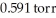 What is the total pressure (torr) inside a container that contains a gas at 3.18 × 10<sup>3</sup> ppm where its partial pressure is   ? A) 5.38 × 10<sup>-3</sup> B) 1.86 × 10<sup>-4</sup> C) 1.88 × 10<sup>3</sup> D) 1.86 × 10<sup>-10</sup> E) 1.88 × 10<sup>9</sup>
