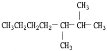 The structure of 2,3-dimethylheptane is