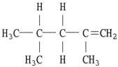What is the name of the compound below?   A) 2,4-methylbutene B) 2,5-dimethylpentane C) 2,4-ethylbutene D) 2,4-dimethyl-1-pentene E) 2,4-dimethyl-4-pentene
