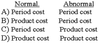 <strong>Normal spoilage and abnormal spoilage should be classified as: </strong> A)Option A B)Option B C)Option C D)Option D E)None of the above.