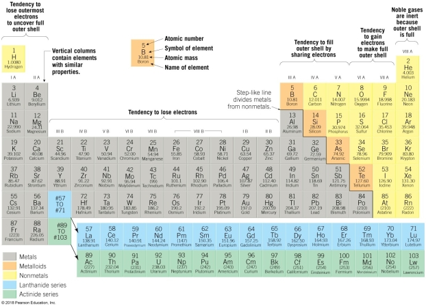 Use the Periodic table below to answer the following questions:    -Element 17 Cl. and 9 A)  behave as metals because they lie on the right side of the periodic table B)  are chemically similar because they lie directly below each other on the periodic table C)  are chemically relatively inert because they adjacent to the inert gases on the periodic table D)  are chemically very different because they lie directly below each other on the periodic table  