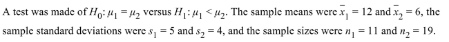 <strong> Compute the value of the test statistic.</strong> A) 5.132 B) 0.937 C) 7.357 D) 3.4