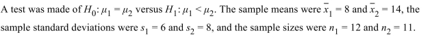<strong> Is rejected at the 0.05 level? (Hint: First compute the value of the test statistic.)</strong> A) No B) Yes