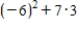 Evaluate the following expression. ​   ​ A) -15 B) 129 C) 57 D) -87 E) 15
