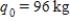 Use the fact that the quantity of a radioactive substance after t years is given by   where   is the original amount of radioactive material and k is its half-life (the number of years it takes for half the radioactive substance to decay) . The half-life of strontium-90 is 25 years. Find the amount of strontium-90 remaining after 7 years if   . Round your answer to one decimal place. ​ A) 8.1 kg B) 79.1 kg C) 5.8 kg D) 116.6 kg E) 0.8 kg