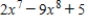 What is the constant term in the polynomial below? ​   ​ A) 2 B) -5 C) 5 D) 9 E) -9