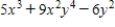 What is the degree of the polynomial below? ​   ​ A) 3 B) 2 C) 4 D) 6