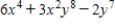 What is the coefficient of the highest-degree term in the polynomial below? ​   ​ A) 6 B) 3 C) -2 D) 8 E) 7