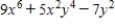 Determine whether the following expression is a polynomial of one variable. ​   ​ A) yes B) no