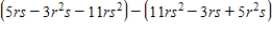 Simplify by combining like terms. ​   ​ A)    B)    C)    D)    E)   