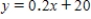 Suppose that a nurse needs 20 cc (cubic centimeters)  of a 15.5% solution (that is, a solution that is 15.5% ingredient)  of a certain medication, which must be obtained by mixing   cc of a 20% solution and   cc of a 5% solution. Choose the expression for   in terms of   . A)    B)    C)    D)    E)   