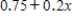 Suppose that a nurse needs 15 cc (cubic centimeters)  of a 15.5% solution (that is, a solution that is 15.5% ingredient)  of a certain medication, which must be obtained by mixing   cc of a 20% solution and   cc of a 5% solution. Express the total amount of the ingredient in the mixture in terms of   . ​ A)    B)    C)    D)    E)   