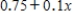 Suppose that a nurse needs 15 cc (cubic centimeters)  of a 15.5% solution (that is, a solution that is 15.5% ingredient)  of a certain medication, which must be obtained by mixing   cc of a 20% solution and   cc of a 5% solution. Express the total amount of the ingredient in the mixture in terms of   . ​ A)    B)    C)    D)    E)   