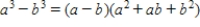Use the following factorization formulas involving cubes to factor the polynomial below. ​     Perfect cube   Difference of two cubes   Sum of two cubes   ​   ​ A)    B)    C)    D)    E)   