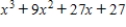Use the following factorization formulas involving cubes to factor the polynomial below. ​     Perfect cube   Difference of two cubes   Sum of two cubes   ​   ​ A)    B)    C)    D)    E)   
