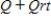 The future value of a simple-interest investment of Q dollars at an annual interest rate   for t years is given by the expression   . Factor this expression. A)    B)    C)    D)    E)   