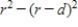 The expression for the speed of blood through an artery of radius   at a distance d from the artery wall is given by   . Factor and simplify this expression. A)    B)    C)    D)    E)   
