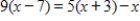 Solve the equation. ​   ​ A) x = 78 B) ​x =   C) x =   D) x =   E) x = 5