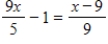 Solve the equation. ​   ​ A)    B)    C) 14 D) 0 E) 4