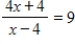 The equation in this problem leads to a linear equation. Solve for   . Because the solution to the linear equation may not be a solution to the original equation, be sure to check the solution in the original equation.   A) x = 4 B) x = 8 C) x =   D) x =   E) no solution