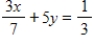 Solve for y in terms of x. ​   ​ A)    B)    C)    D) ​   E)   