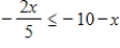 Solve the inequality and choose the graph of the solution. ​   ​ A) ​   ​ B) ​   ​ C) ​   ​ D) ​   ​ E) ​   ​