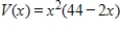 If a box with a square cross section is to be sent by a delivery service, there are restrictions on its size such that its volume is given by the function   , where x is the length of each side of the cross section (in inches) . What restrictions must be placed on x (the domain)  so that the volume makes physical sense? ​ A) 0 < x < 44 B) -44 < x < 0 C) 0 < x < 22 D) 0 < x < 2 E) -2 < x < 2