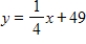 Each day, a young person should sleep 8 hours, plus   hour for each year that the person is under 17 years of age. Assuming the relation is linear, write the equation relating hours of sleep y and age x where   . ​ A)    B)    C)    D)    E)   