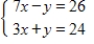 Solve the system of equations by substitution. ​   ​ A) (-10,-21)  B) (5,-10)  C) (9,-21)  D) (5,9)  E) (-21,5) 