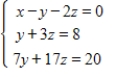 Use the left-to-right elimination method to solve the system. ​   ​ A)    B)    C)    D)    E)   