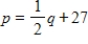 The supply function for a product is   , while the demand function for the same product is   . If a $22 tax is placed on production of the item, then the supplier passes this tax on by adding $22 to his selling price. Find the new equilibrium point E(q, p)  for this product when the tax is passed on. (The new supply function is given by   .)  Round your final answer to two decimal places. ​ A)    B)    C)    D)    E)   