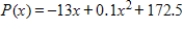 Given the profit function,   , and that production is restricted to fewer than 75 units, find the break-even point(s) . Round your answer to two decimal places. ​ A) Break-even value is at   Units. B) Break-even value is at   Units. C) Break-even value is at   Units. D) Break-even value is at   Units. E) Break-even value is at   Units.