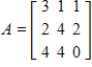 Write the transpose of matrix A. ​   ​ A)    B)    C)    D)    E)   