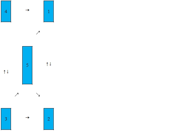 In order to rank the five members of its chess team for play against another school, the coach draws the following diagram. An arrow from 1 to 2 means player 1 has defeated player 2. ​   Construct matrix A with elements   . ​ A)    B)    C)    D)    E)   