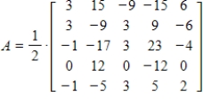 Use technology to find the product AB of the following matrices. ​     ​ A)    B)    C)    D)    E)   