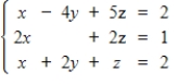 Write the augmented matrix associated with the system.   A)    B)    C)    D)    E)   
