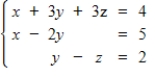 Write the augmented matrix associated with the system.   A)    B)    C)    D)    E)   