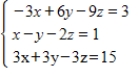 Use row operations on the augmented matrix to solve the given system of linear equations. ​   ​ A)    ,   ,   B)    ,   ,   C)    ,   ,   D)    ,   ,   E)    ,   ,  